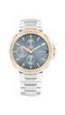 Reloj Tommy Hilfiger Mujer Lori Multifunción Acero Bicolor Plateado IP Rose y Esfera Turquesa 1782754