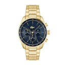 RELOJ LACOSTE BOSTON HOMBRE DORADO Y AZUL CRONOGRAFO