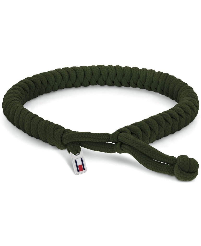 PULSERA TOMMY HILFIGER HOMBRE NYLON VERDE Y ACERO