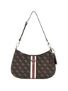 Bolso Guess Noelle Top Zip Shoul Marron Logotipo 4G