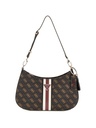 BOLSO GUESS NOELLE TOP ZIP SHOUL MARRON  LOG 4G