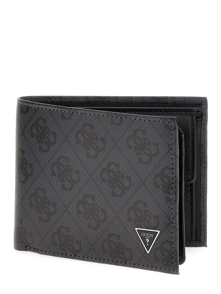 Cartera Guess Piel Gris Logotipo 4G