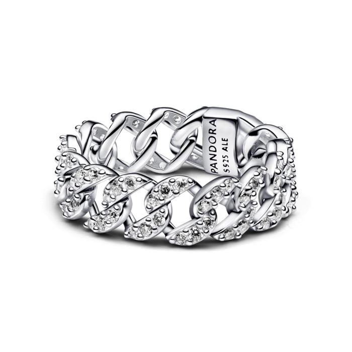 Anillo Pandora Cadena Cubana Pave