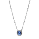 Collar Pandora Halo Azul Cuadrado Brillante 