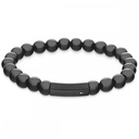Pulsera Tommy Hilifiger Hombre Piedras Ónix Negras 2790581
