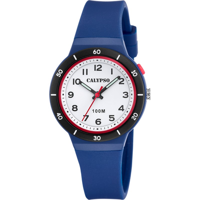 Reloj Calypso Unisex Sweet Time Caucho Azul y Esfera Blanca K5848/5