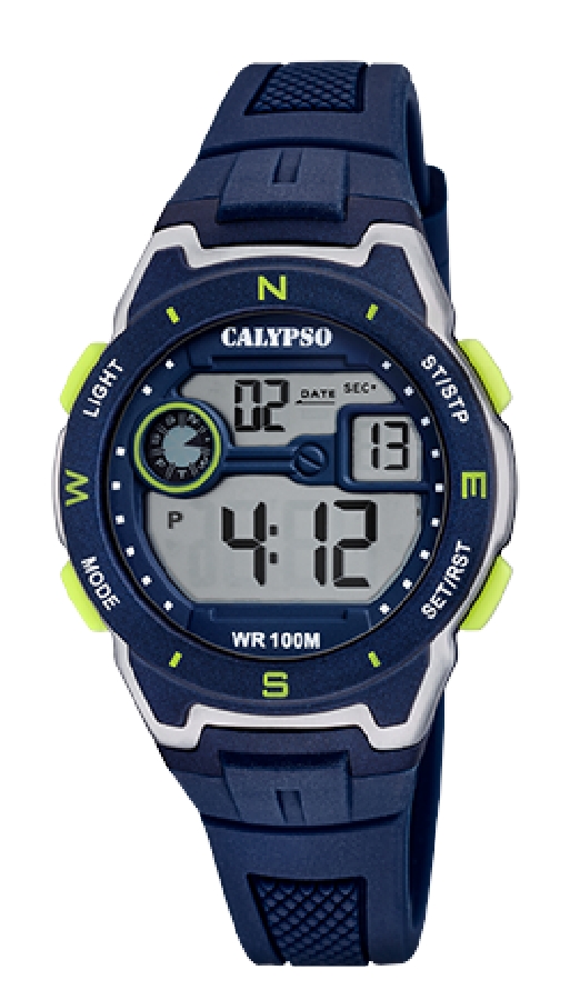 Reloj Calypso Hombre Cruxh Digital Crush Silicona Azul K5853/3