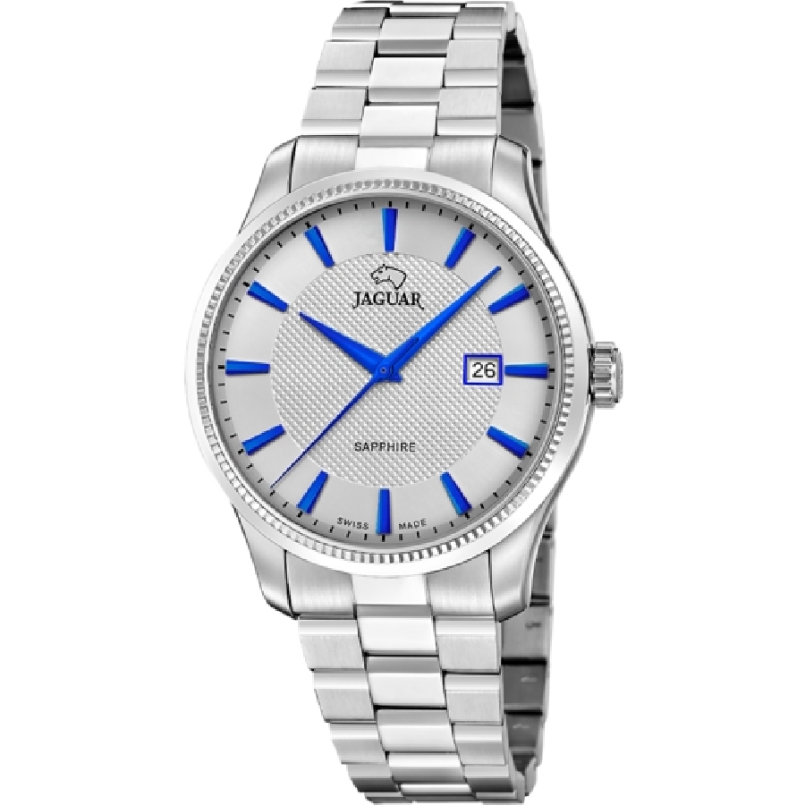 Reloj Jaguar Suizo Hombre Gris Analógico Blanco Acero J1041/2