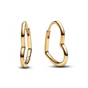 Pendientes Pandora de Aro Corazón Asimétrico Dorado 268307C00