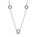 Collar Pandora de Cadena Círculos en Pavé