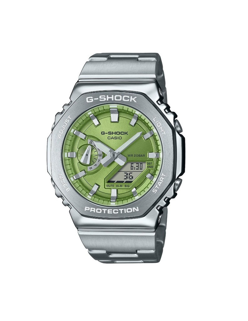 Reloj Casio G-Steel Hombre Verde Lima GM-2110D-3AER
