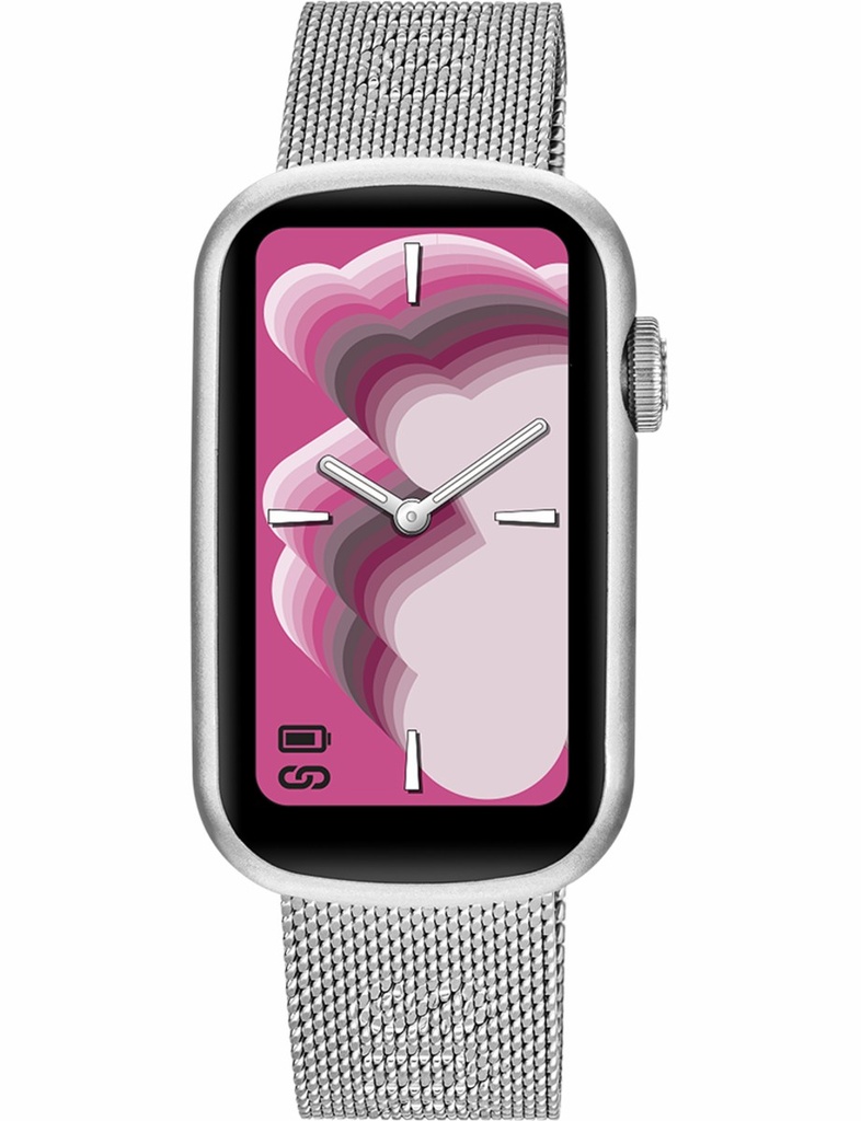 Reloj Tous Smartwatch Mujer T-Band Mesh Brazalete Acero y Caja de Aluminio Plateado 3000132500