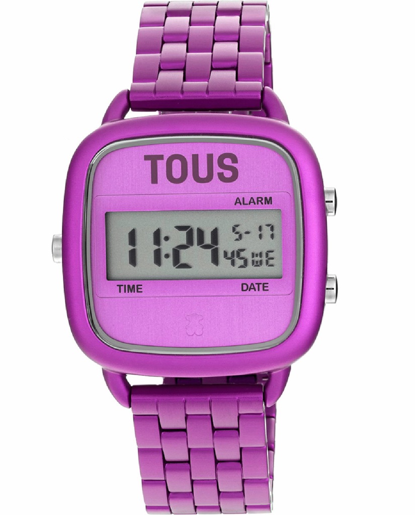 Reloj Tous Digital D-Logo brazalete aluminio Lila