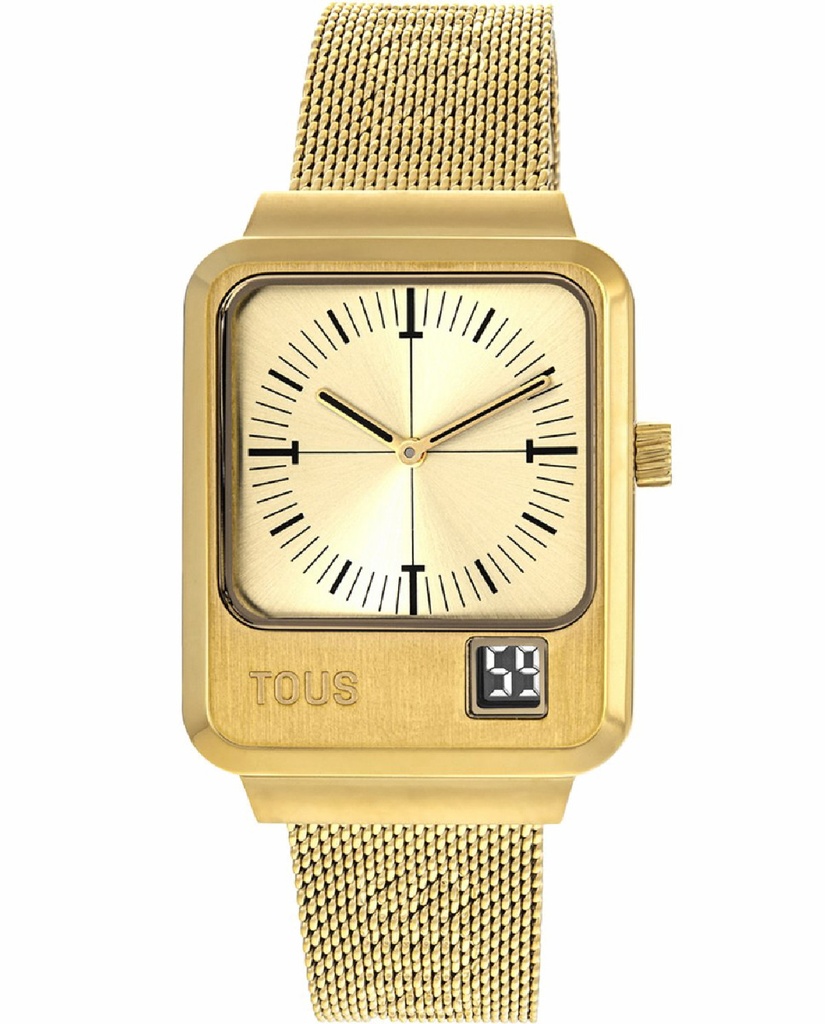 Reloj Tous Mars Unisex Analógico y Digital Brazalete Acero IP Dorado 300358011