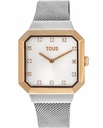 Reloj Tous Karat Squared analógico Mujer con brazalete de acero & IPRG Rosa