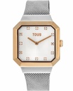 Reloj Tous Mujer Karat Squared Analógico Brazalete Acero Plateado & IPRG Rosa 300358060