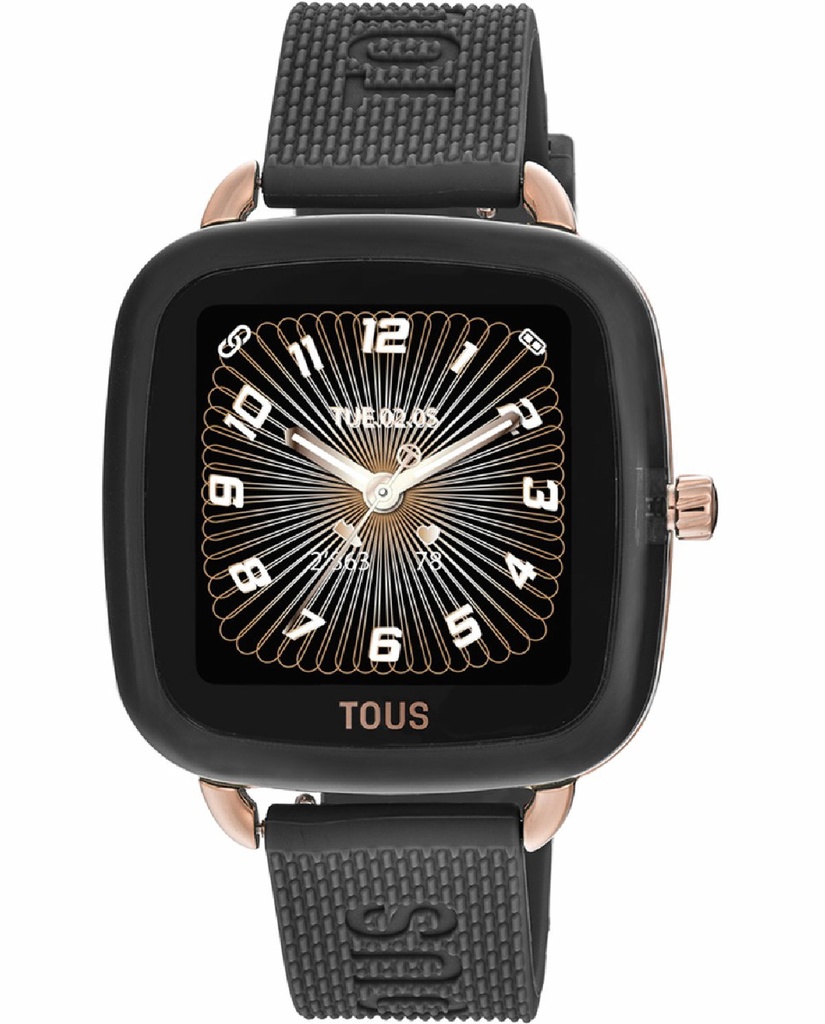 Reloj Tous Smartwatch D-Connect unisex con correa de silicona negra