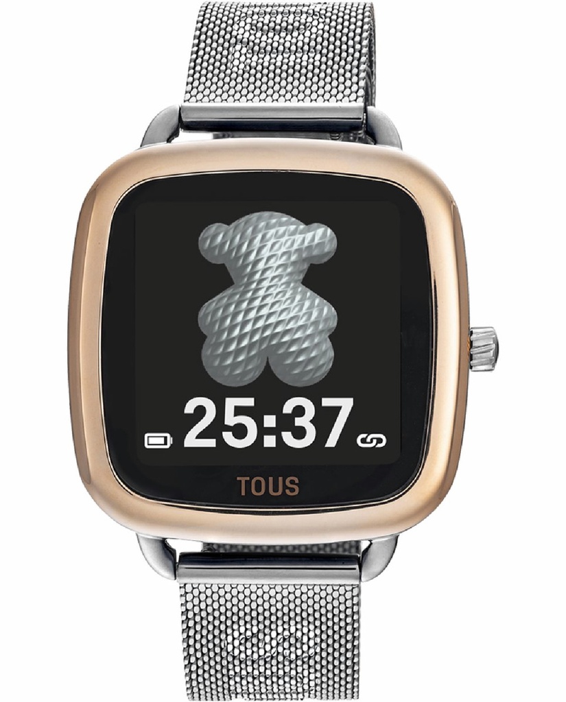 Reloj Tous Smartwatch D-Connect Mujer acero IP rosa y brazalete de acero