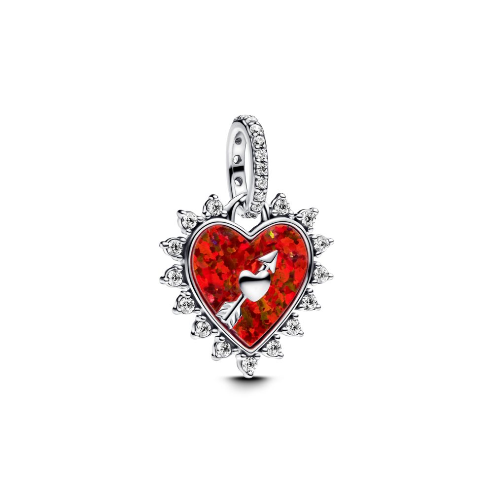 Charm Colgante Pandora Flecha Corazón Giratorio
