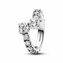 Anillo Pandora de banda superpuesta billante