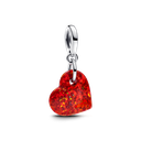 Charm Pandora Colgante Corazón Rojo Opalescente
