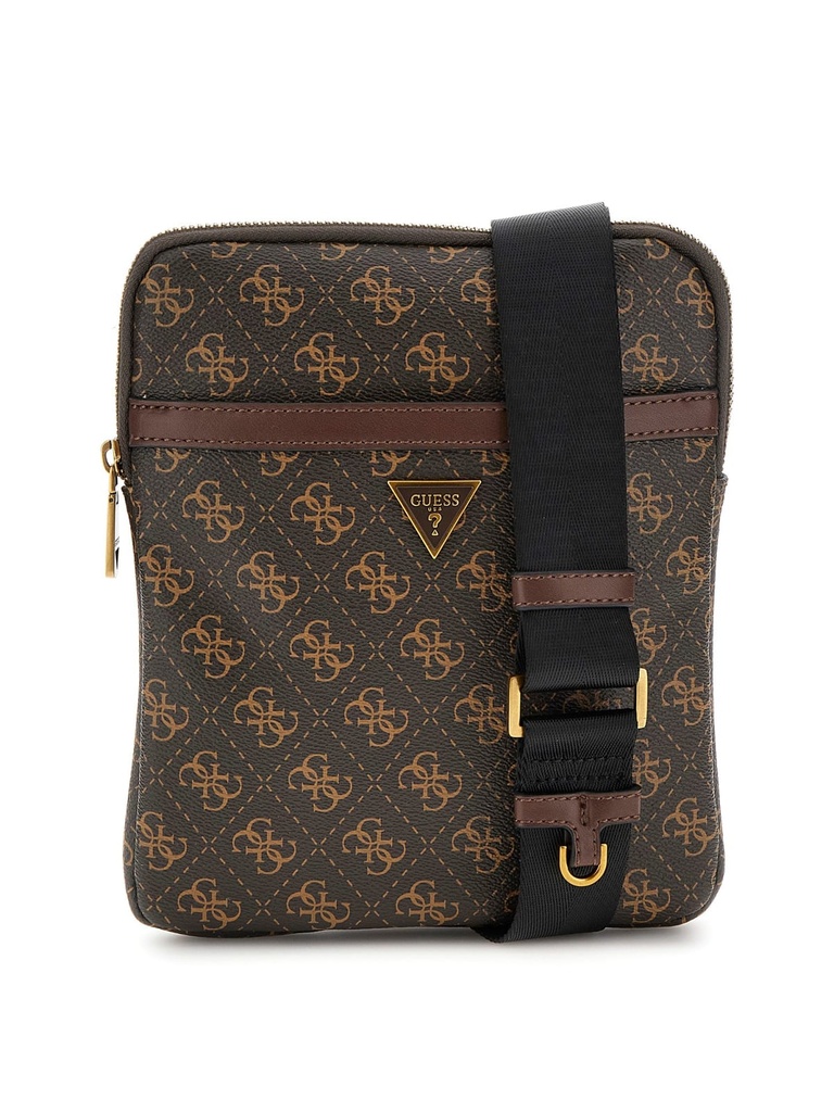 Bolso bandolera Guess Hombre Milano Crossbody Logo 4G Marrón