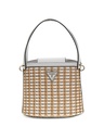 Bolso Guess Atalia Mujer Crossbody Rafia y Piel Blanca WG964703-NTWHITE