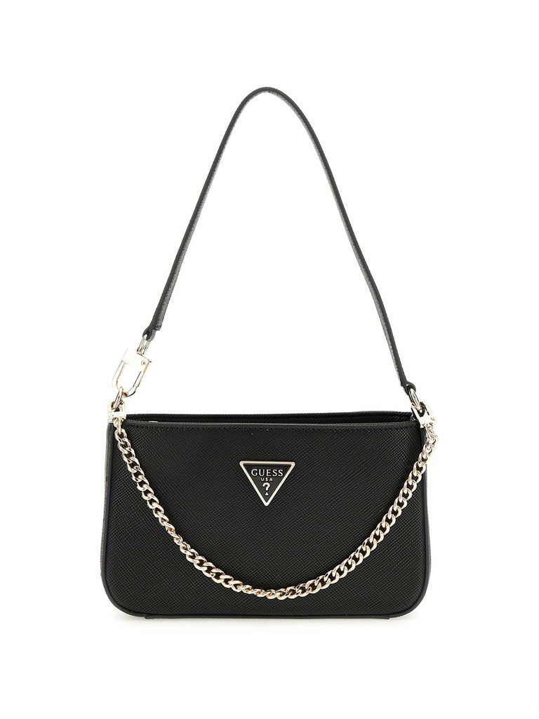 BOLSO GUESS NOELLE MINI TOP ZIP BLACK