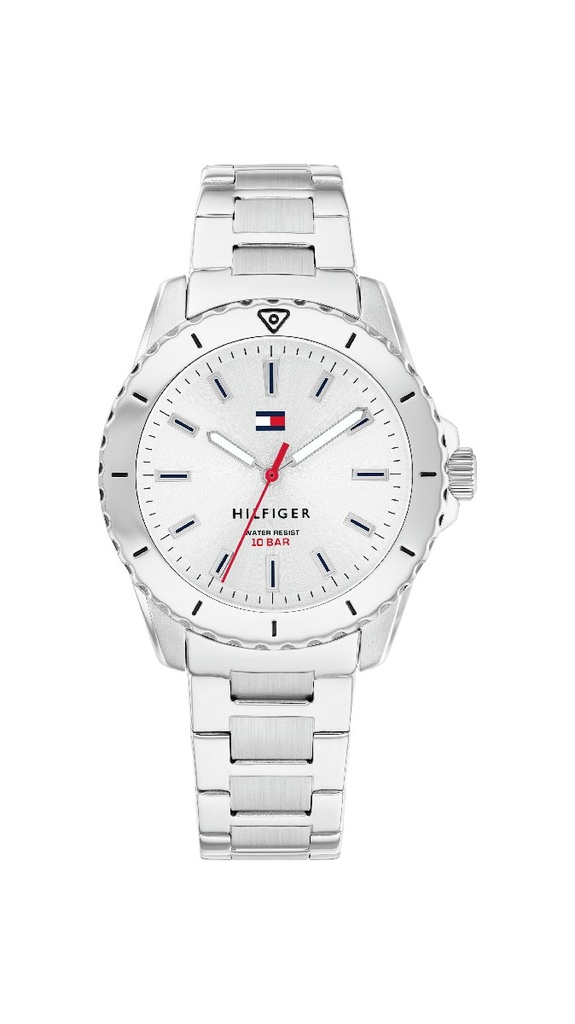 RELOJ TOMMY HILIGER UNISEX ACERO ESFERA BLANCA 