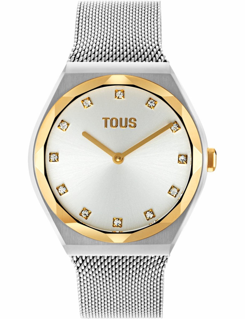 Reloj Tous Mujer Karat Round Analógico Acero Bicolor Plateado IP Dorado 3000141700