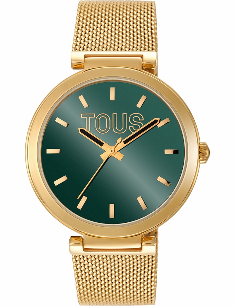 Reloj Tous Mujer S-Mesh Mirror Acero IPG Dorado Esfera Verde 3000142600
