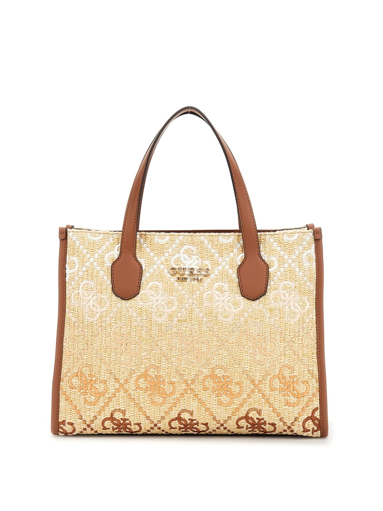 BOLSO GUESS SILVANA 4G RAFIA