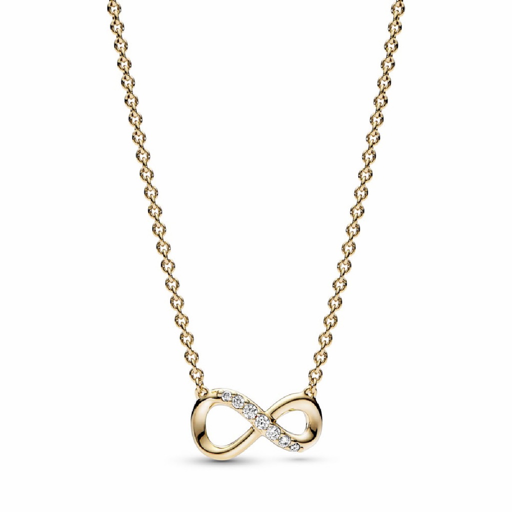 Collar Pandora Infinito Brillante Baño Oro