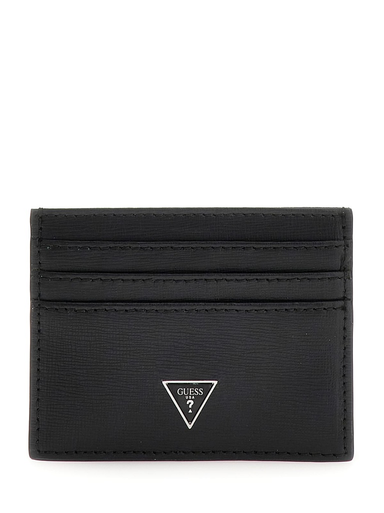 Portatarjetas Guess Certosa Saffiano Negro SMCSLELEA25-BLACK
