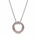 Collar Pandora Logo y Pavé Dos Tonos