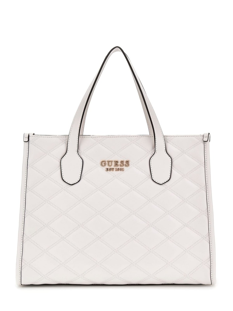 Bolso Guess Tasmin 2 Comp Tote Blanco