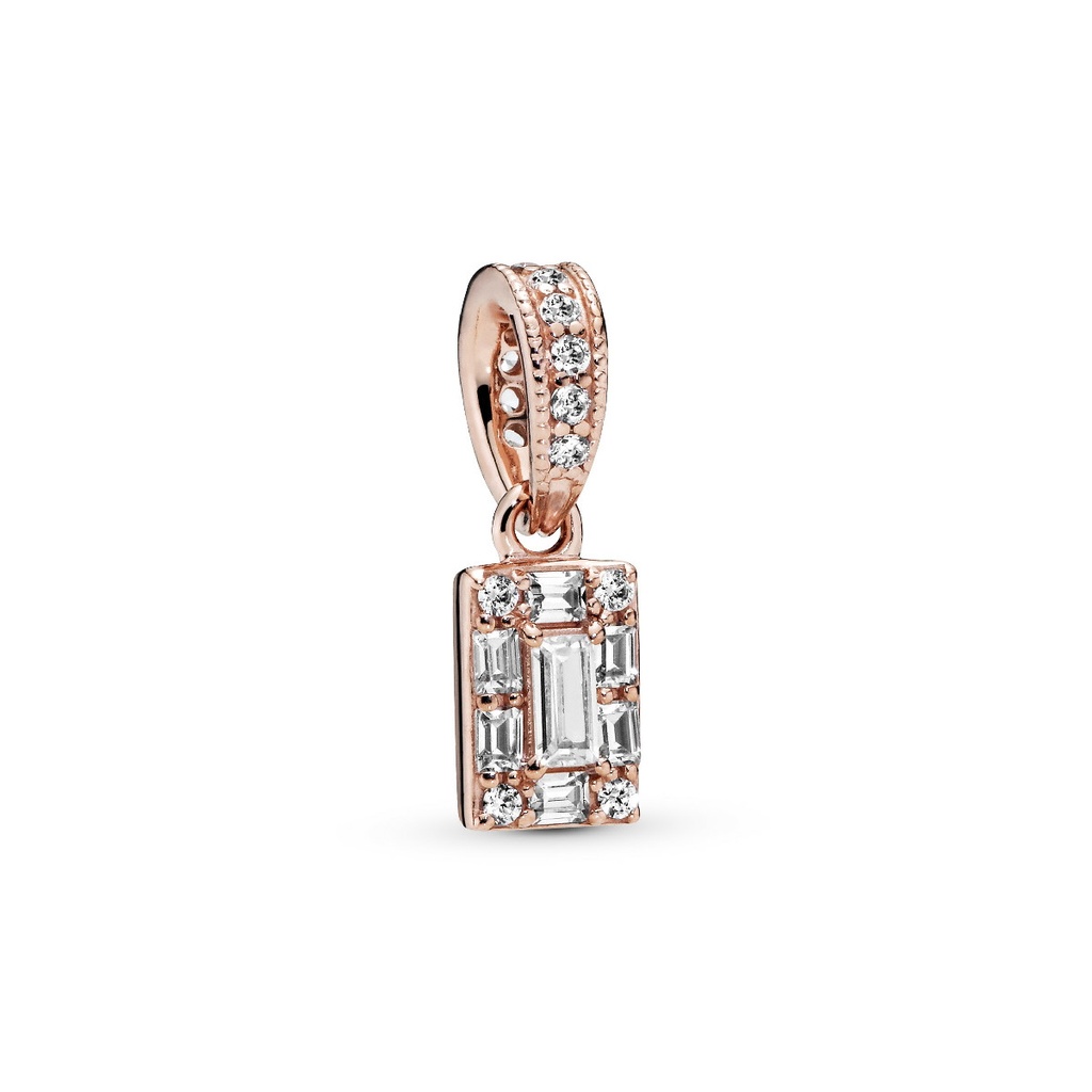Colgante Pandora Rose Hielo Luminoso Baño Oro Rosa