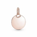 Colgante Pandora Rose Etiqueta Redonda Grabable
