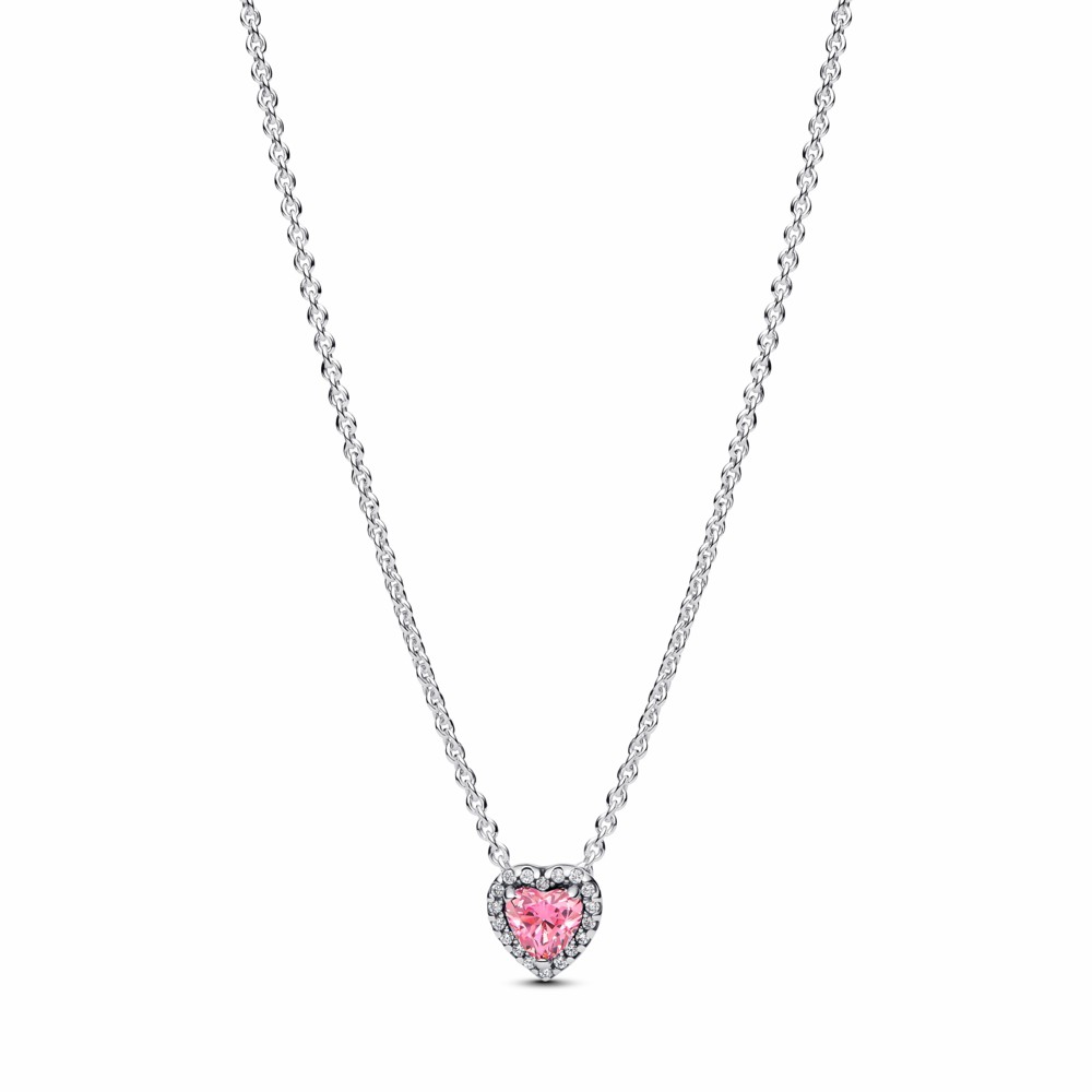 Collar Pandora Corazón en Relieve