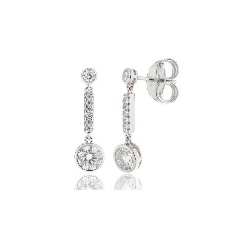 Pendientes Camaleoni White Amboise Plata WP088/MP