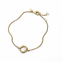 Pulsera Pandora Círculo Forma Orgánica en Pavé y Perla Cultivada de Agua Dulce Tratada
