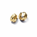 Pendientes Pandora Aros Ondulados Dorados