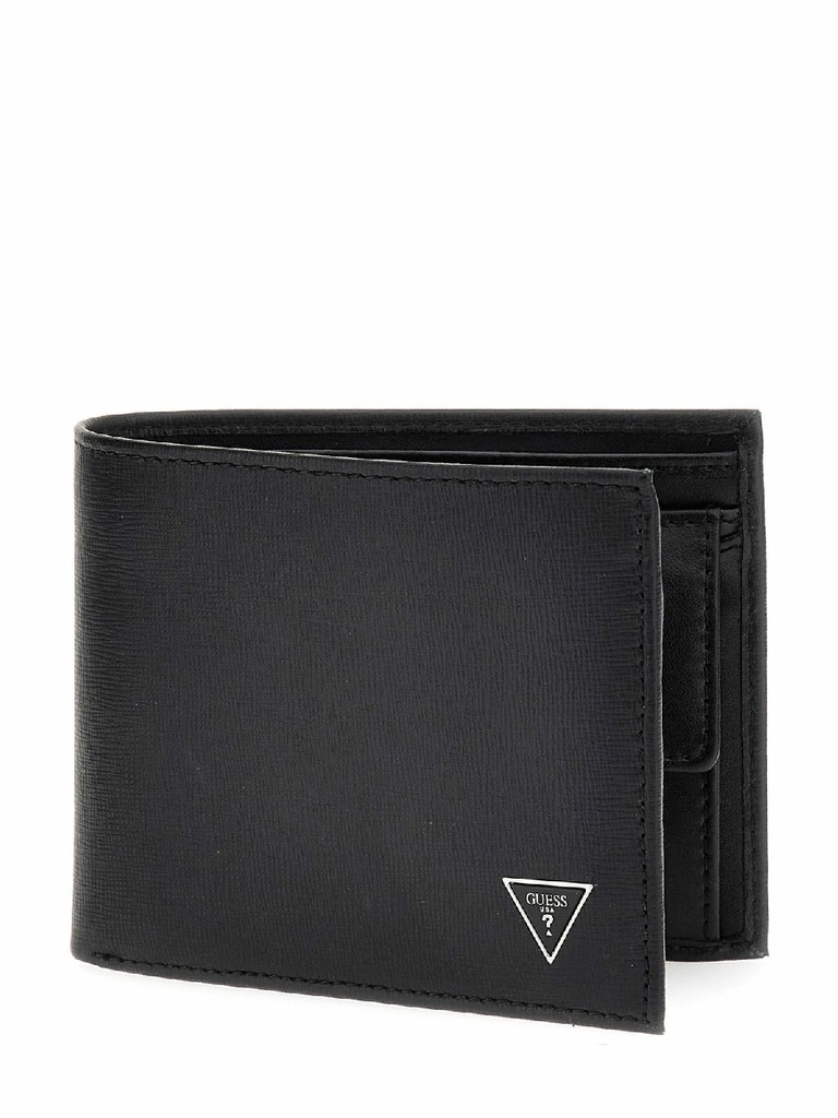 Cartera Guess Hombre Certosa Saffiano Negra SMCSLELEA20-BLA