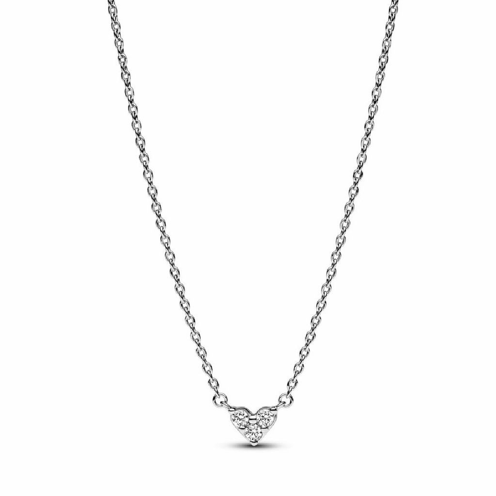 Collar Pandora Corazón Triple Gema