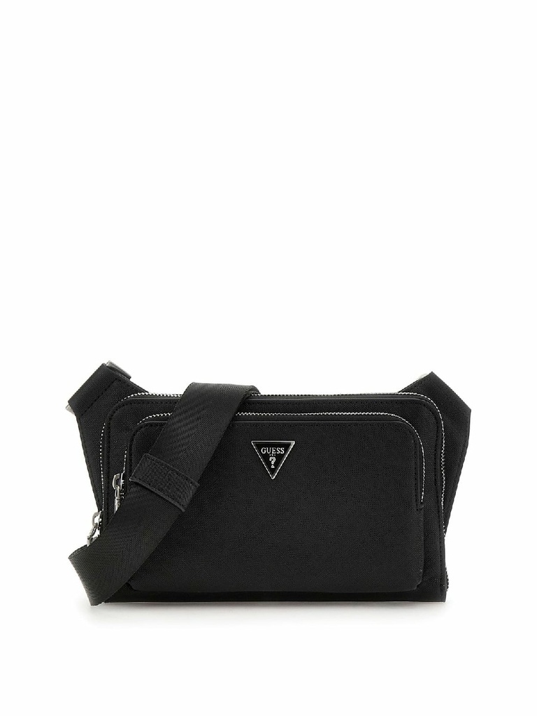Riñonera Guess Hombre Milano Saffiano Negro