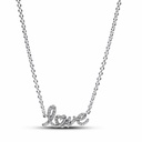 Collar Pandora Love Escrito a Mano Brillante