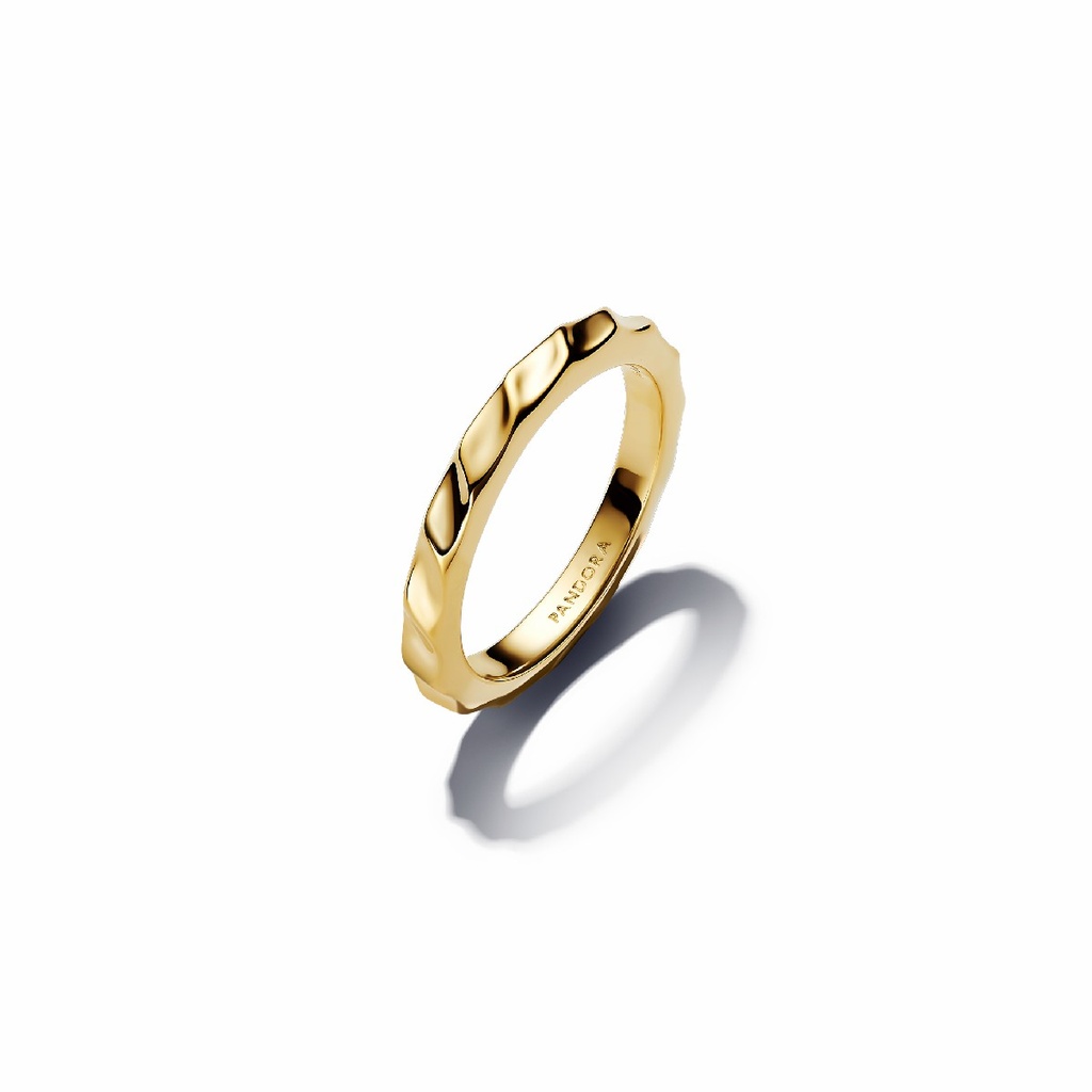 Anillo Pandora Banda Ondulada Dorado 163885C00
