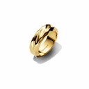 Anillo Pandora Banda Ancha Ondulada Dorado 163886C00