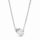 Collar Pandora de Rosa Blanca en Flor