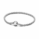 Pulsera Pandora Cadena de Serpiente Trenzada  Cierre Bola 